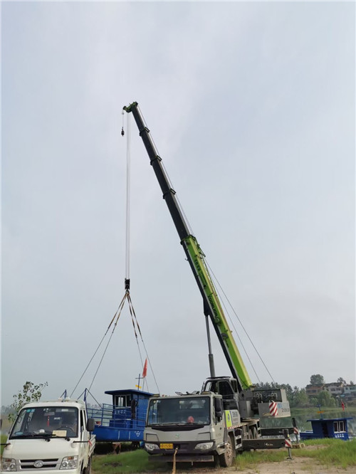 长岛县桥梁建设吊装案例